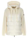 MONCLER TWO-MATERIAL CARDIGAN