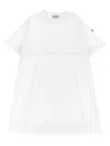 Moncler Two-material Dress In White