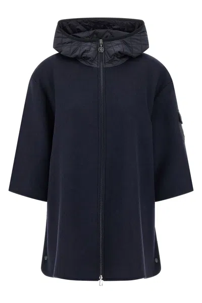 Moncler Two-material Hood In Blue