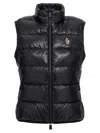 Moncler Grenoble Quilted Black Jacket With High Collar And Glossy Finish