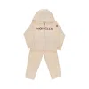 Moncler Two-piece Jersey Set With Logo Embroidery Kids In Pink