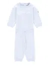 Moncler Two Piece Jumpsuit With Logo In Blue