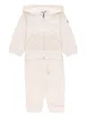 Moncler Two Piece Jumpsuit With Logo In Pink
