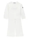 Moncler Two Pieces Jumpsuit With Logo In White