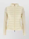 Moncler Two-material Cardigan Sweaters And Cardigans White