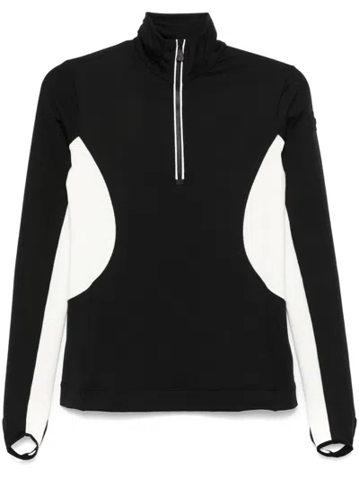 Moncler Two-tone Base Layer In Black
