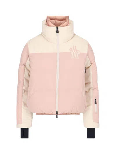 Moncler Two-tone Down Jacket In Pink