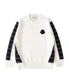 Moncler Two-tone Logo-print Jumper In White