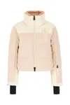 Moncler Two-tone Nylon Stennes Down Jacket In Pink White