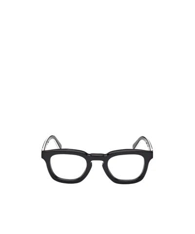 Moncler Two-tone Pantos-frame Glasses In Black
