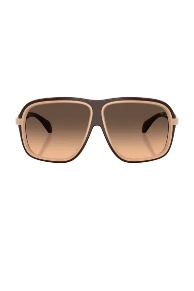 Moncler Two Tone Sunglasses In Brown