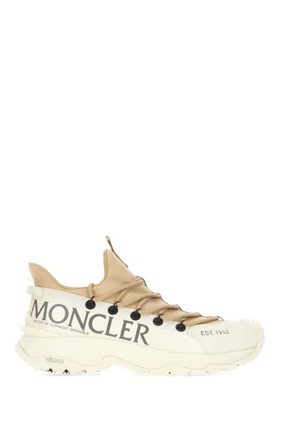 Moncler Two-tone Tech Fabric Trailgrip Lite 2 Sneakers In Beige