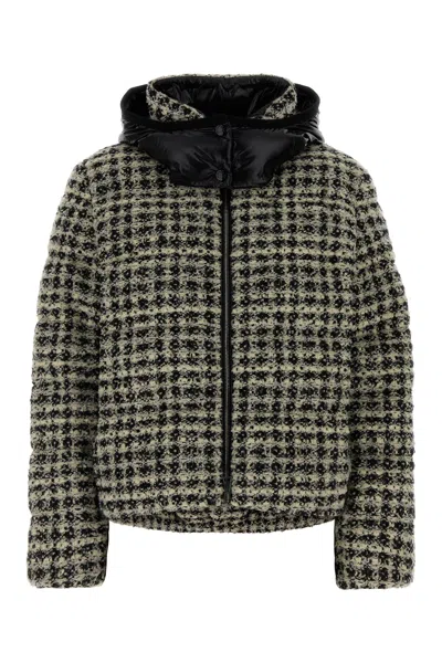 Moncler Two-tone Tweed Andronne Down Jacket In Multi