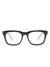 Moncler Two-tone Wayfarer-frame Glasses In 001
