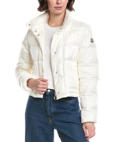 Moncler Two-toned Puffer Jacket In White