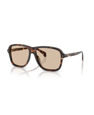 Moncler Unisex Acetate Aviator Sunglasses Refrax Me6030 In Shiny Butter Havana