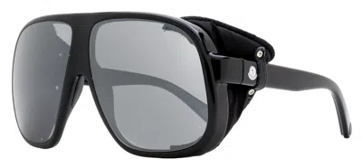 Moncler Unisex Diffractor Apres Ski Sunglasses Ml0206 05c Black 66mm In Blue
