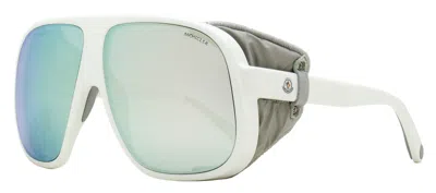 Moncler Unisex Diffractor Apres Ski Sunglasses Ml0206 24c White 66mm In Blue