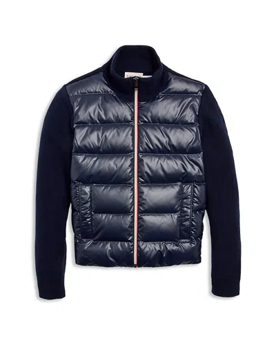 Moncler Unisex Down Cardigan - Big Kid In Blue