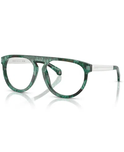 Moncler Unisex Eyeglasses, Me2007 In Havana Green