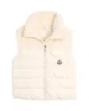 Moncler Unisex Jeromy Teddy Down Puffer Vest - Big Kid In Neutral