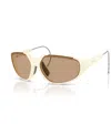 Moncler Unisex Sunglass Me8008 Laszer In Matte Butter
