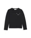 Moncler Unisex Logo Long Sleeve Tee - Big Kid In Black