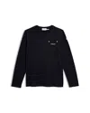 Moncler Unisex Logo Long Sleeve Tee - Big Kid In Blue