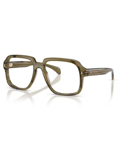 Moncler Unisex Lustria Eyeglasses, Me2037u In Shiny Olive Green