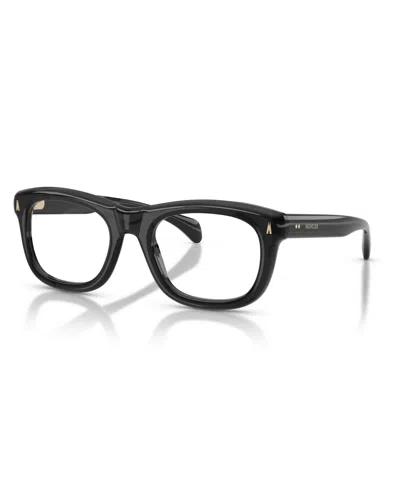 Moncler Unisex Meteore Eyeglasses, Me2040 In Shiny Transparent Dark Gray