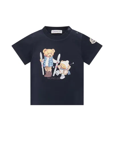Moncler Unisex Mini Sleeves Cut Sweater In Blue