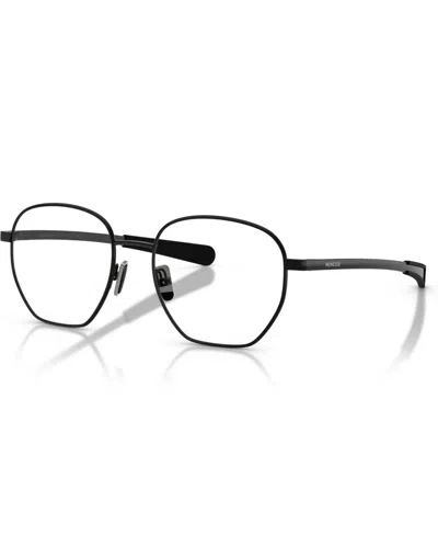 Moncler Unisex Oval Eyeglasses, Me1015 In Black