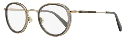 Moncler Unisex Oval Eyeglasses Ml5153 001 Bronze/gray 49mm In Multi