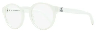 Moncler Unisex Oval Eyeglasses Ml5189 021 White 49mm In Multi