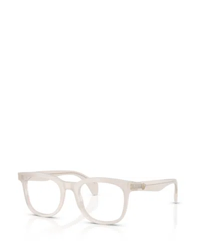 Moncler Unisex Panthos Eyeglasses, Me2023 In Opal Shiny Milky Snow