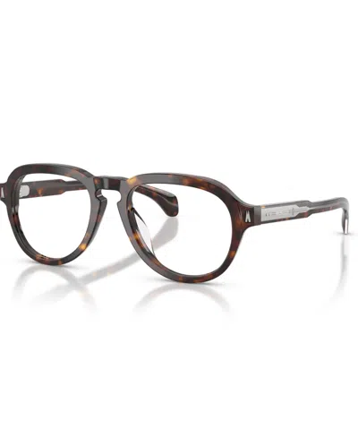 Moncler Unisex Pilot Eyeglasses, Me2009u In Brown