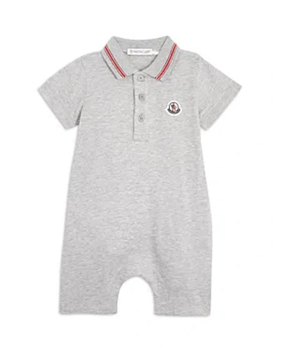 Moncler Unisex Polo Romper - Baby In Grey
