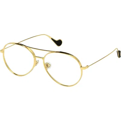 Moncler Unisex' Spectacle Frame  Ml0121 57030 Gbby2 In Gold