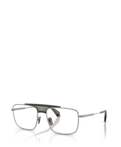 Moncler Unisex Square Eyeglasses, Me1011 In Shiny Gunmetal