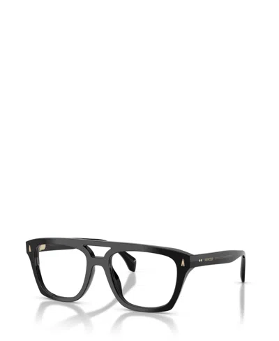 Moncler Unisex Square Eyeglasses, Me2018u In Shiny Black