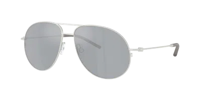 Moncler Unisex Sunglasses Me4002 Flyze In Blue Mirror Silver