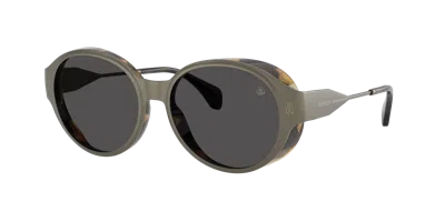 Moncler Unisex Sunglass Me4005t Auros In Dunkelgrau Einfarbig