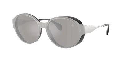 Moncler Unisex Sunglass Me4005t Auros In Mirror Silver