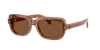 Moncler Unisex Sunglass Me6008 Suntrap In Polarized Brown Solid