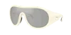 Moncler Unisex Sunglass Me8004 Cloche In Clear Mirror Silver
