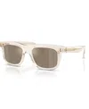 Moncler Acetate Claro Me6004 Sunglasses In Transparent Butter