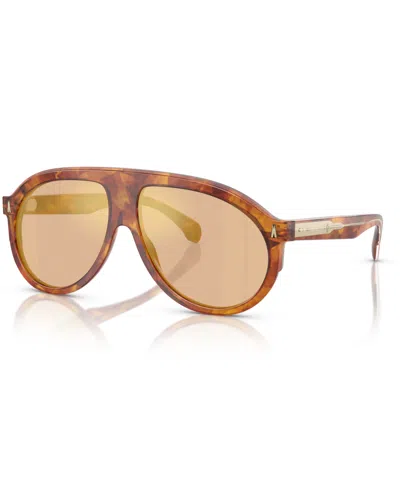 Moncler Unisex Sunglasses, Fhaite Me6001 In Brown Tortoise
