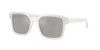 Moncler Unisex Sunglasses Me6006 Quaderna In Light Grey Mirror Silver