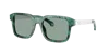 Moncler Womens Brown Me6006 Quaderna Square-frame Acetate Sunglasses In Petrol Green