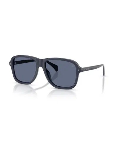Moncler Unisex Sunglasses Refrax Me6030 In Shiny Dark Blue
